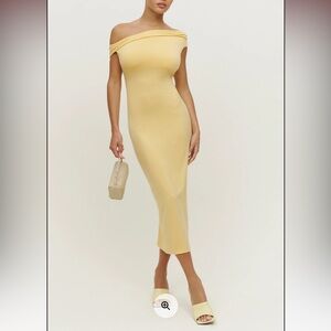 NWT!!!! Reformation off the shoulder bodycon dress